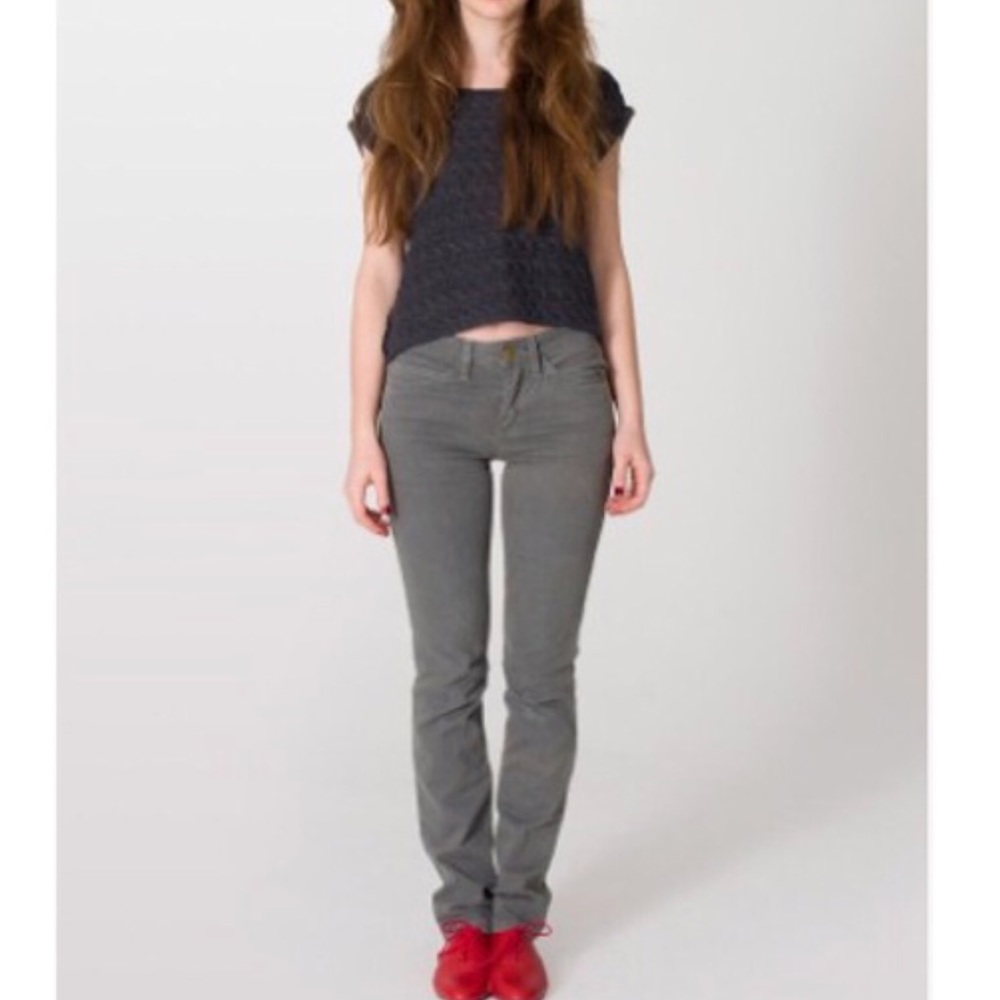 American Apparel Gray Slim Slack Jeans size 25
